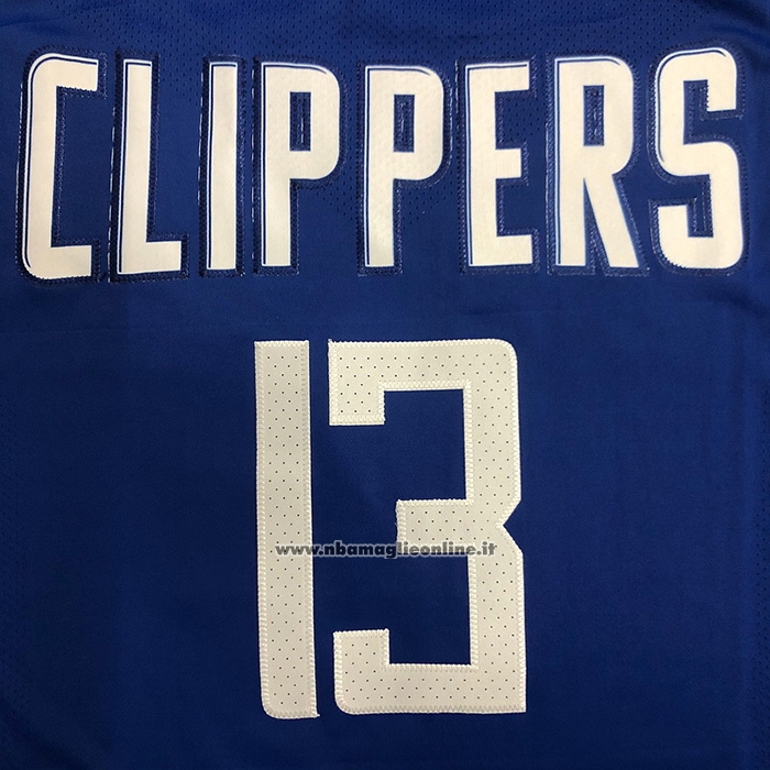 Maglia Los Angeles Clippers Paul George #13 Icon 2020-21 Autentico Blu